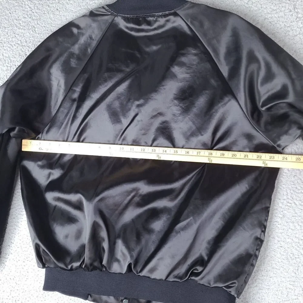 Vintage Hartwell Jacket Mens Large Black USA Made Bomber Nylon Whiteco‎ Metrocom
